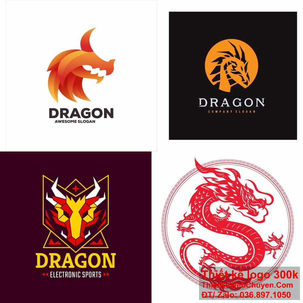 Chúng tôi chuyên Thiết kế logo con rồng độc đáo. Đặt dịch vụ Thiết kế logo con rồng ngay hôm nay.