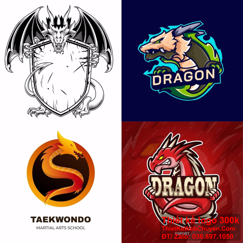 Thiết kế logo con rồng nhanh chóng và hiệu quả. Thiết kế logo con rồng sáng tạo không ngừng.