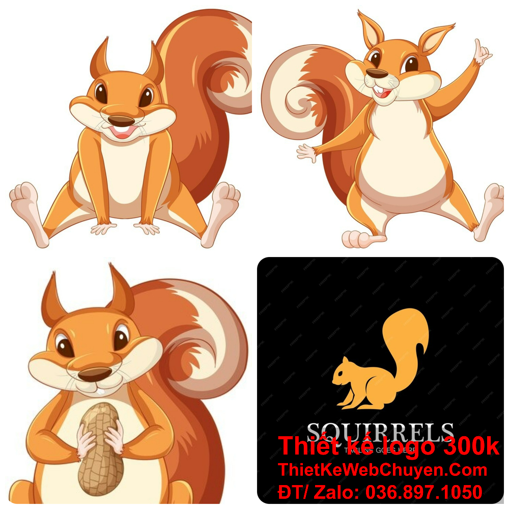 Thiết kế logo con sóc tạo nên sự khác biệt.
