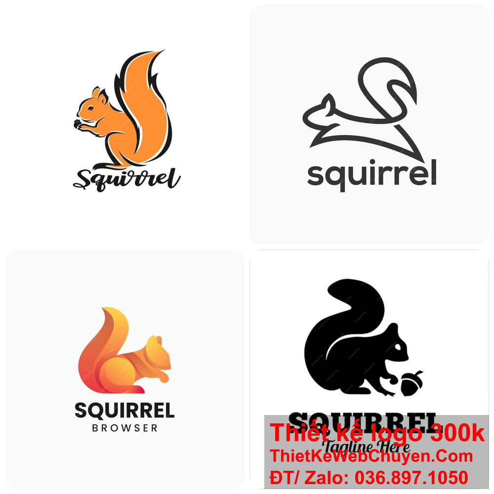 Thiết kế logo con sóc giúp doanh nghiệp bạn nổi bật.