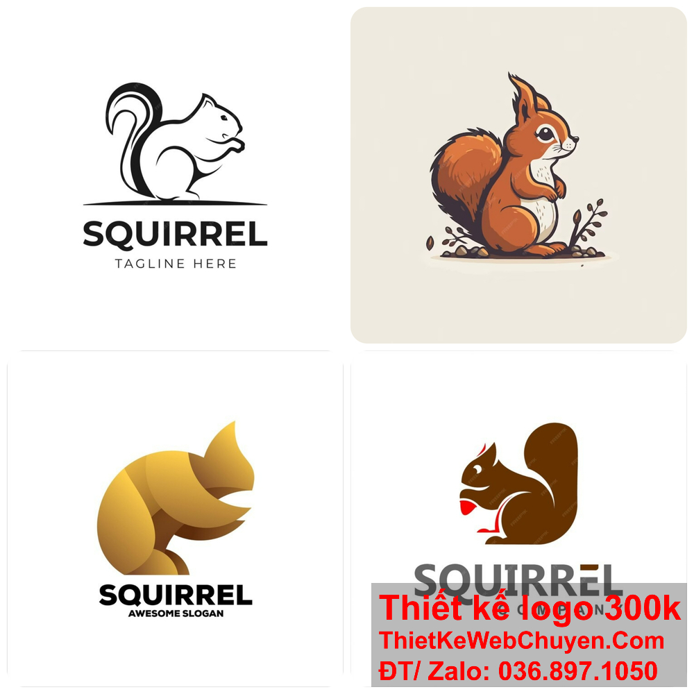 Thiết kế logo con sóc mang lại sự chuyên nghiệp cao.