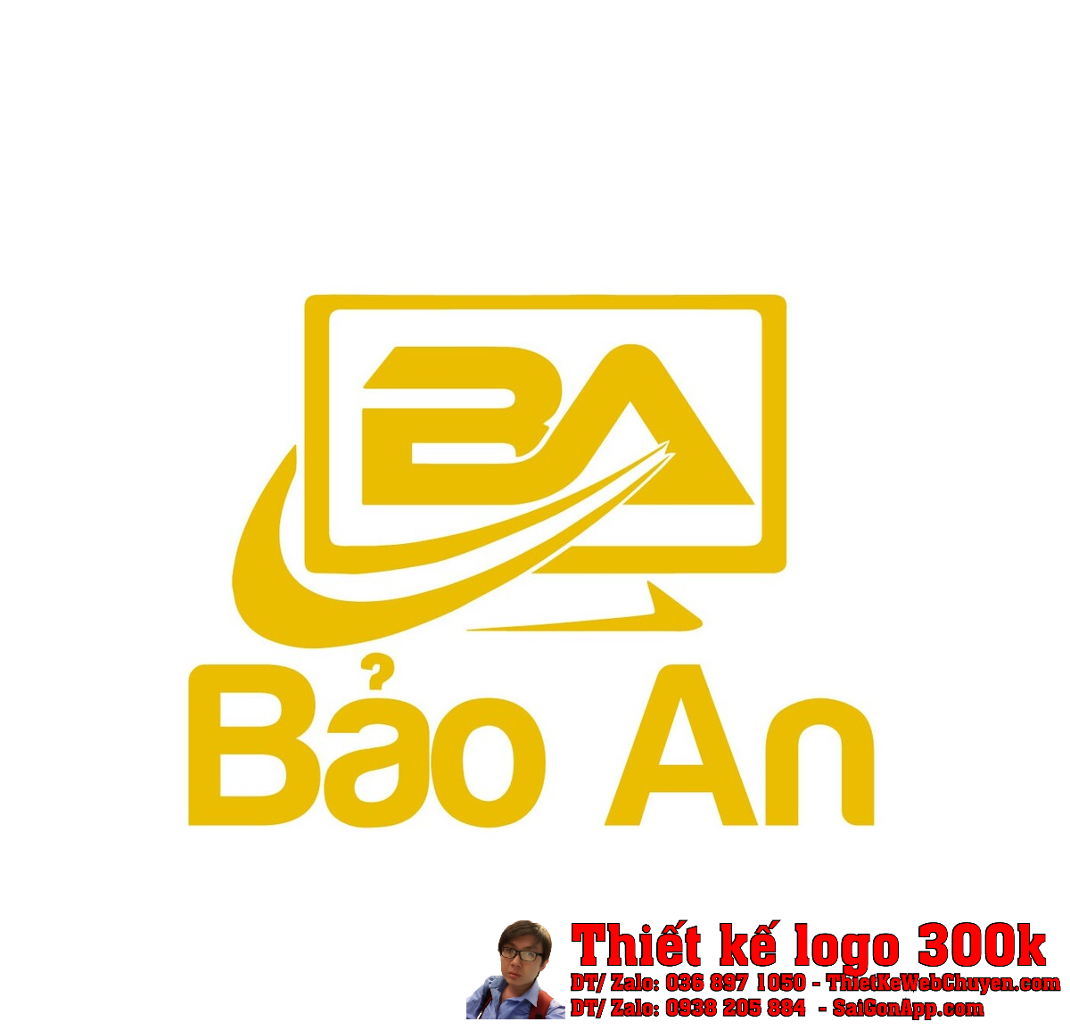 Thiết kế logo công nghệ thông tin Bảo An Thiết kế logo công nghệ thông tin Bảo An - Biểu tượng màn hình, đổi mới và sáng tạo