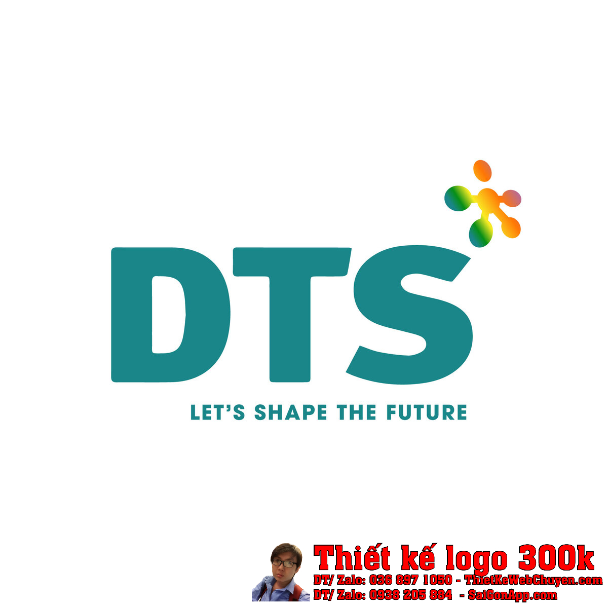 Phối cảnh Thiết kế logo công nghệ viễn thông Công ty Cổ phần Công nghệ Truyền thông DTS