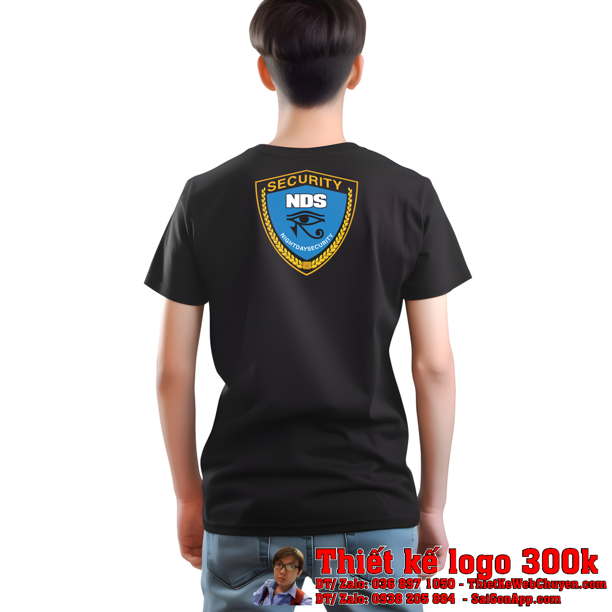 Logo Bảo Vệ Ngày Đêm dạng âm bản