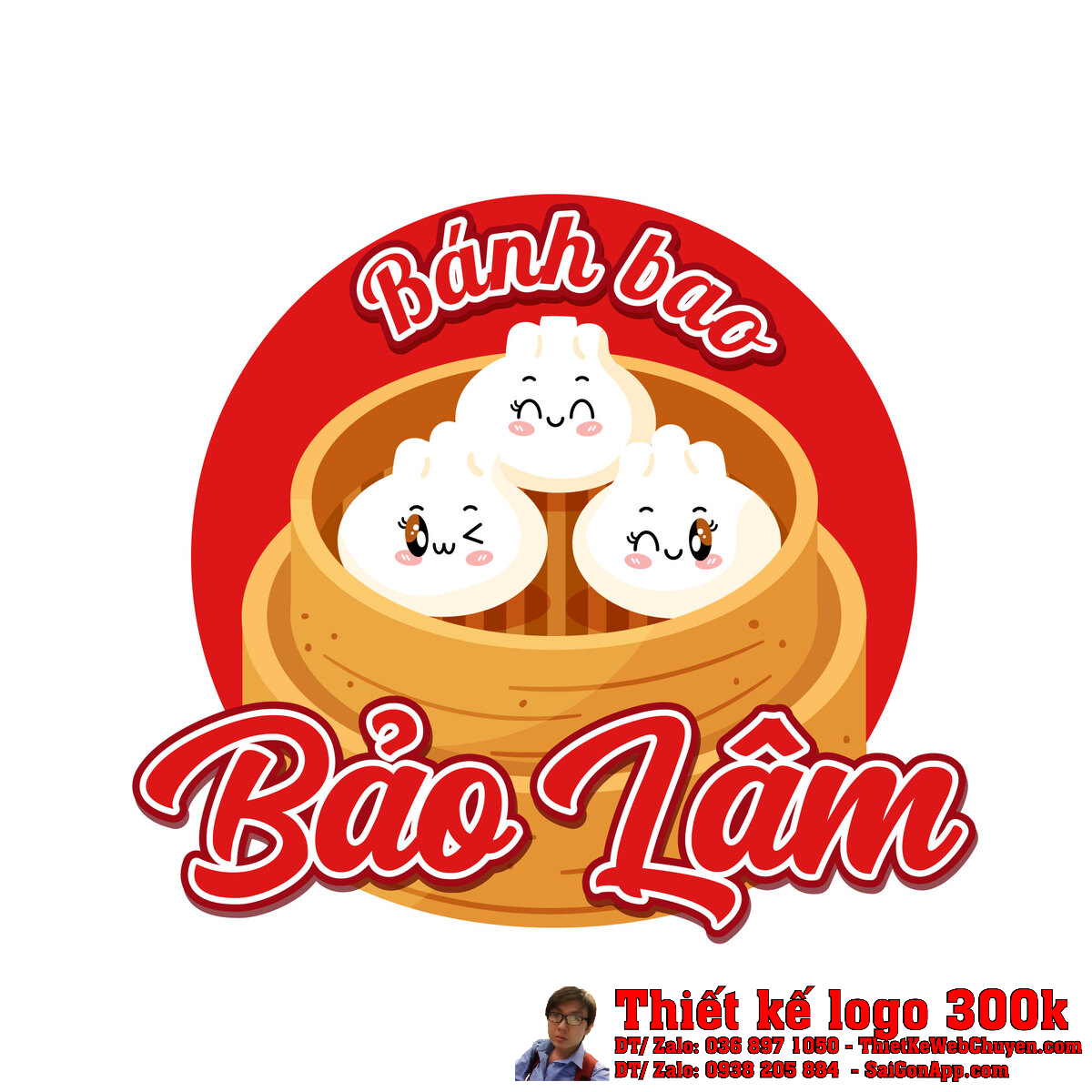 Thiết kế logo công ty Bánh bao Bảo Lâm bản chính thức
