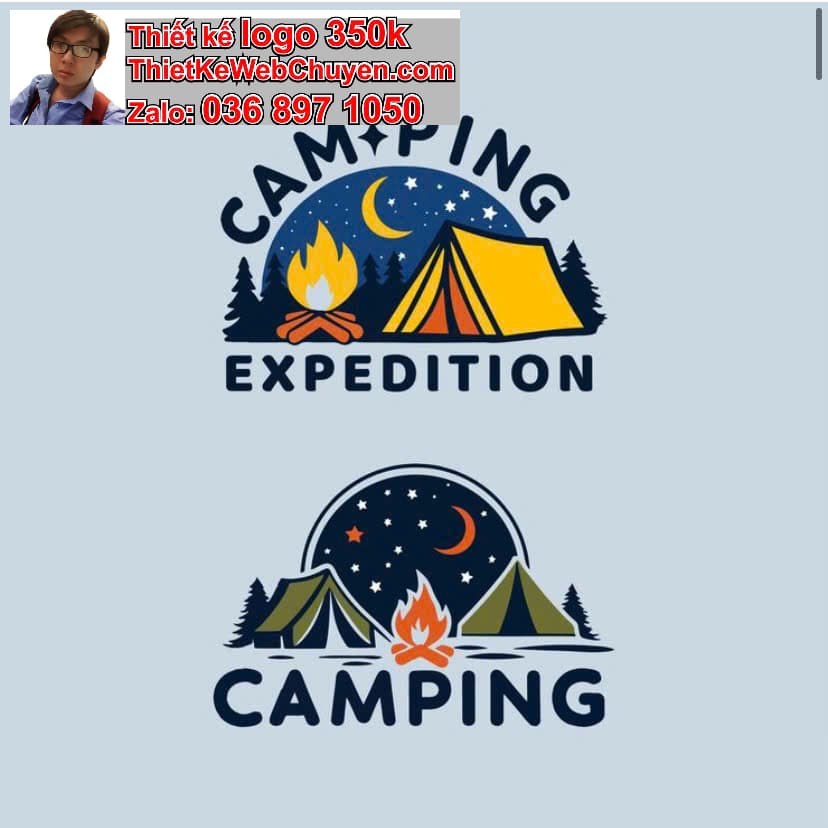 Thiết kế logo công ty Cửa hàng bán đồ camping dã ngoại