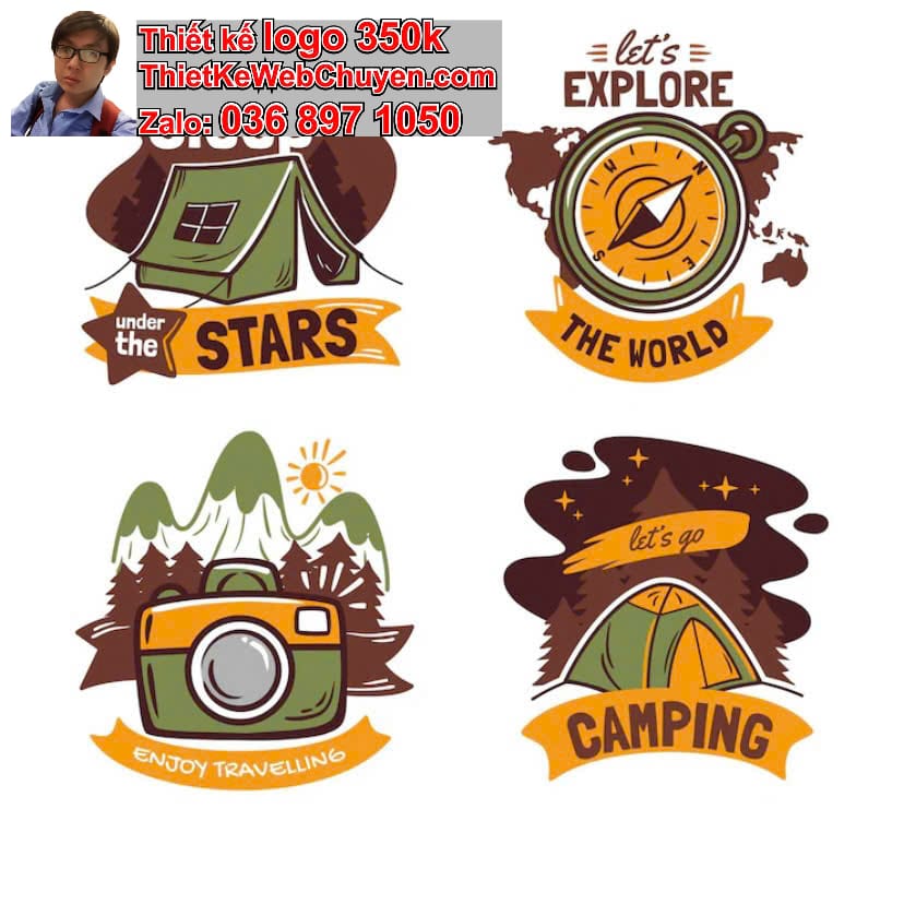 Thiết kế logo công ty Cửa hàng bán đồ camping dã ngoại