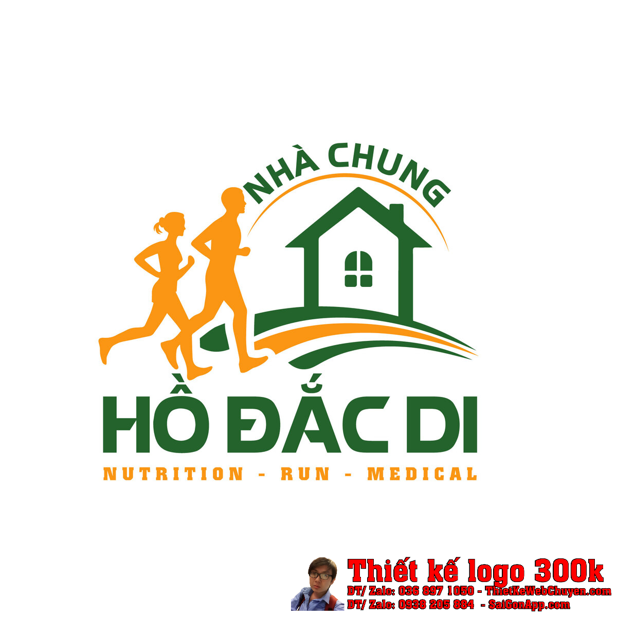 Thiết kế logo công ty HỒ ĐẮC DI phối cảnh chính diện