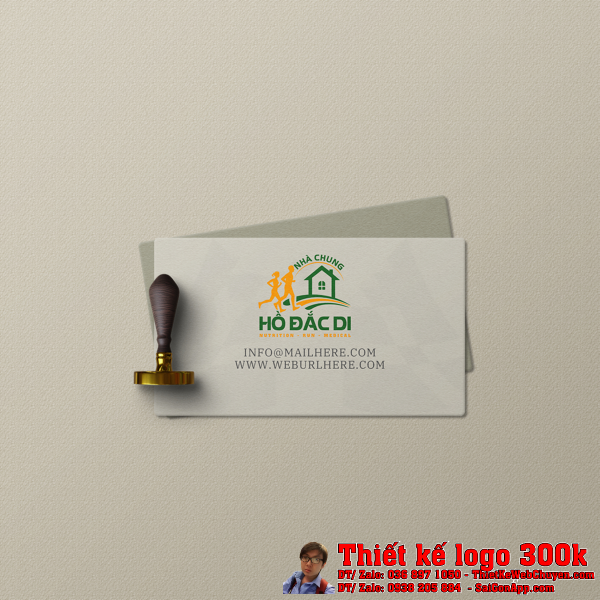 Thiết kế logo công ty HỒ ĐẮC DI phiên bản âm bản