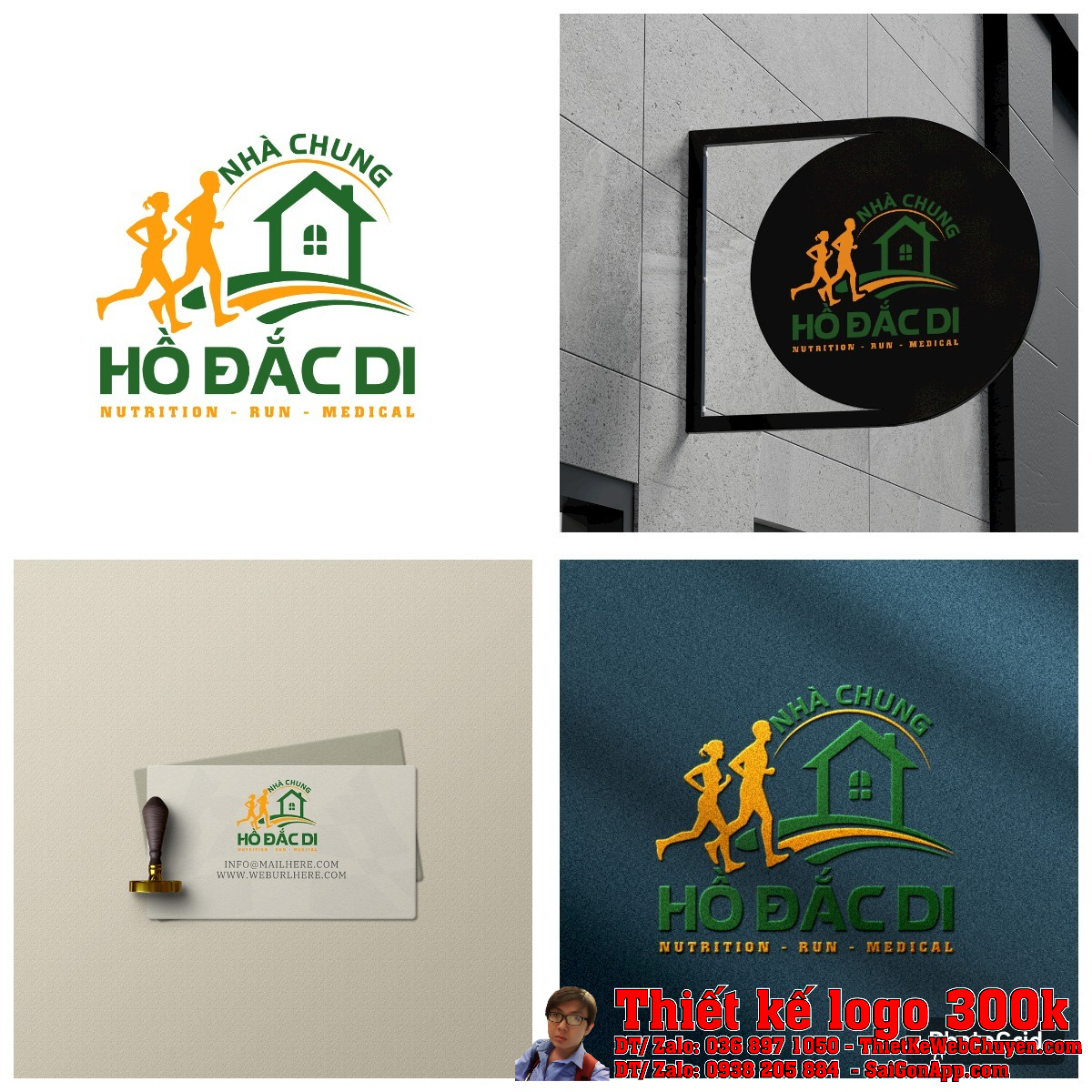 Thiết kế logo công ty HỒ ĐẮC DI chi tiết màu sắc