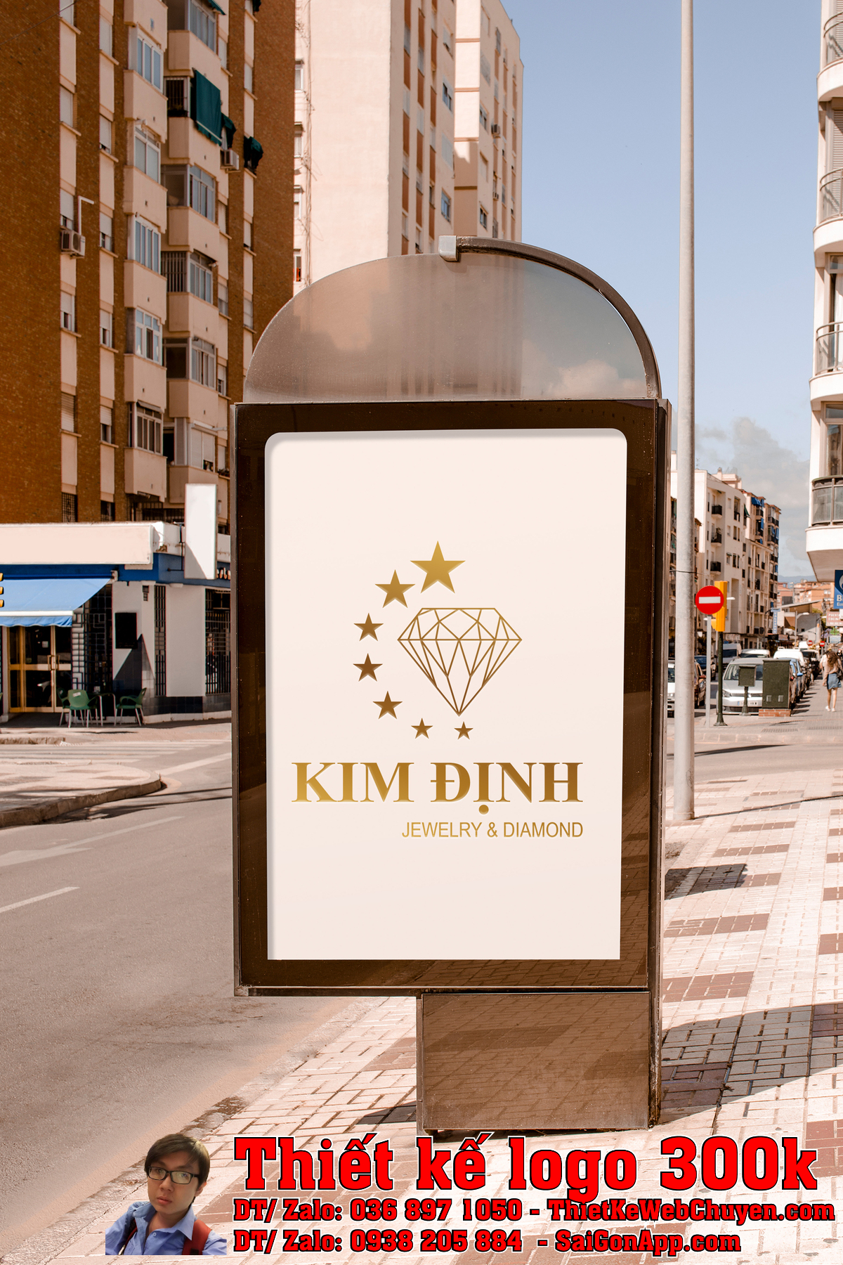 Ứng dụng Thiết kế logo công ty KIM ĐỊNH trên bao bì sản phẩm