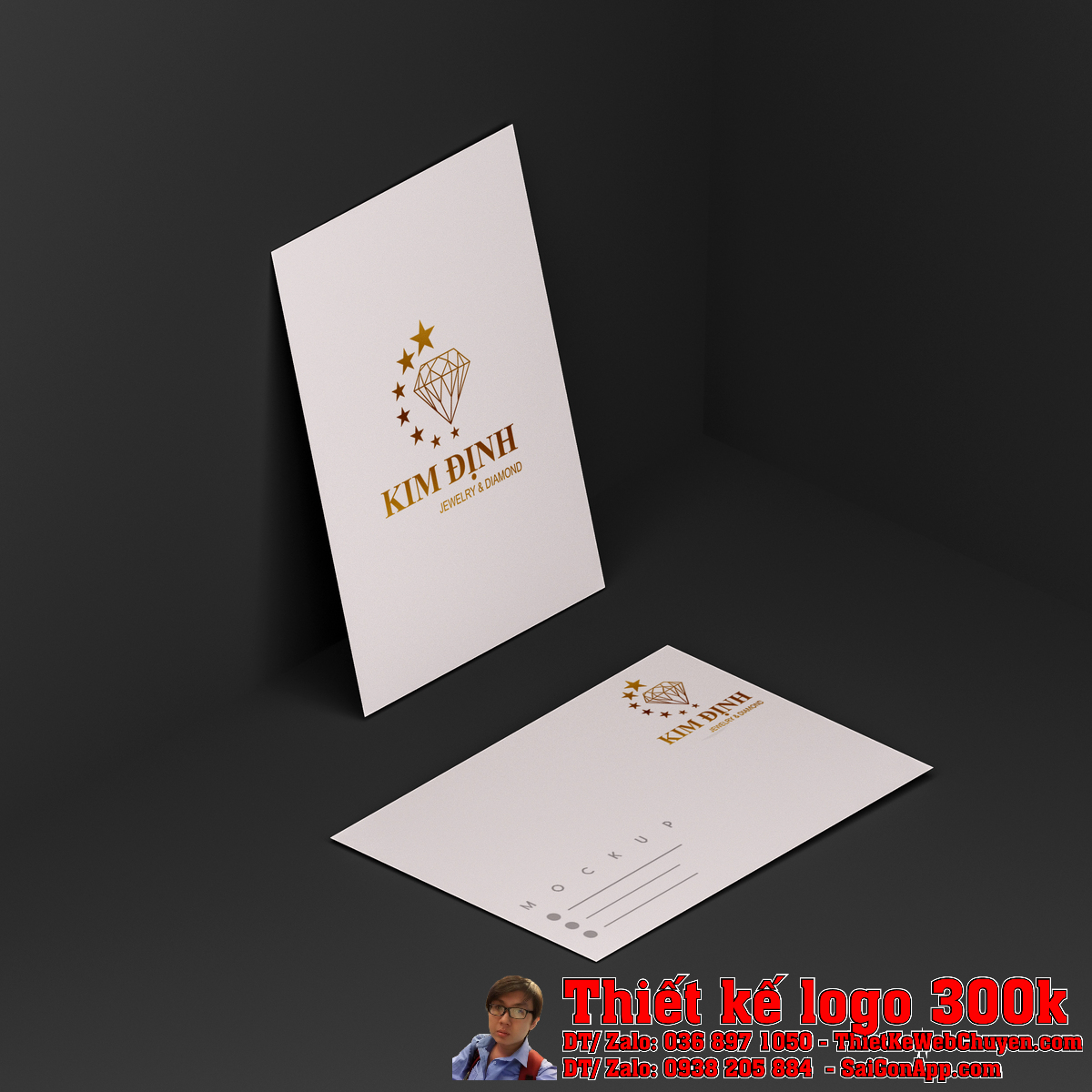 Phiên bản âm bản của Thiết kế logo công ty KIM ĐỊNH