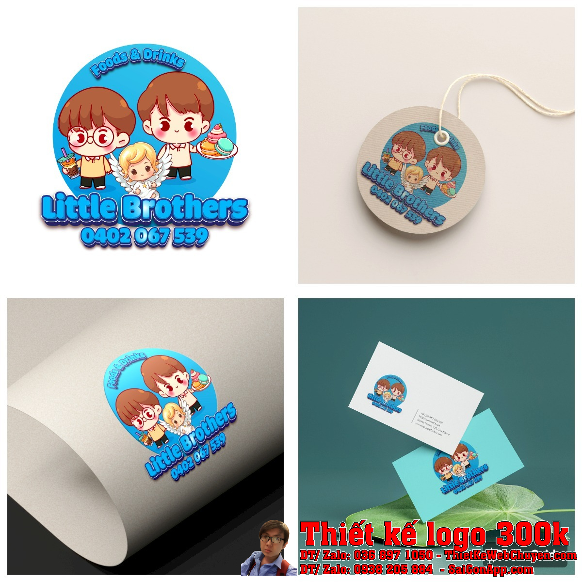 Ứng dụng thiết kế logo công ty Little thực tế