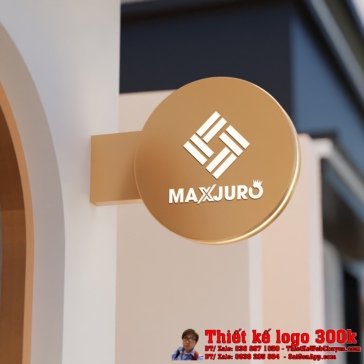 Chi tiết màu sắc trong thiết kế logo công ty MAXJURO