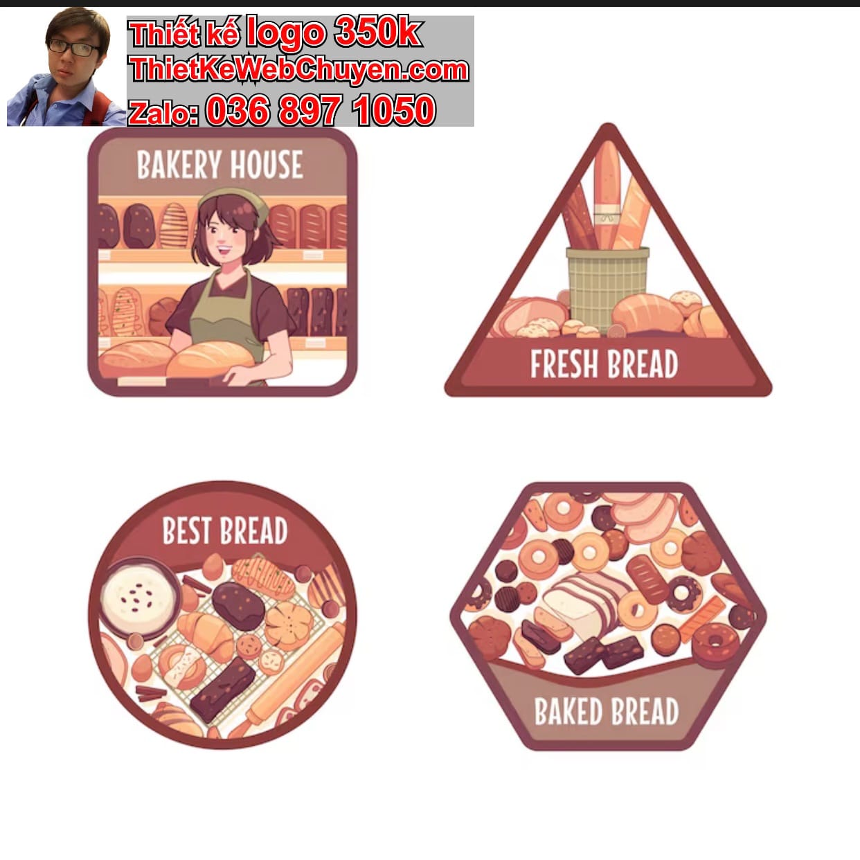 Thiết kế logo công ty bakery giá rẻ
