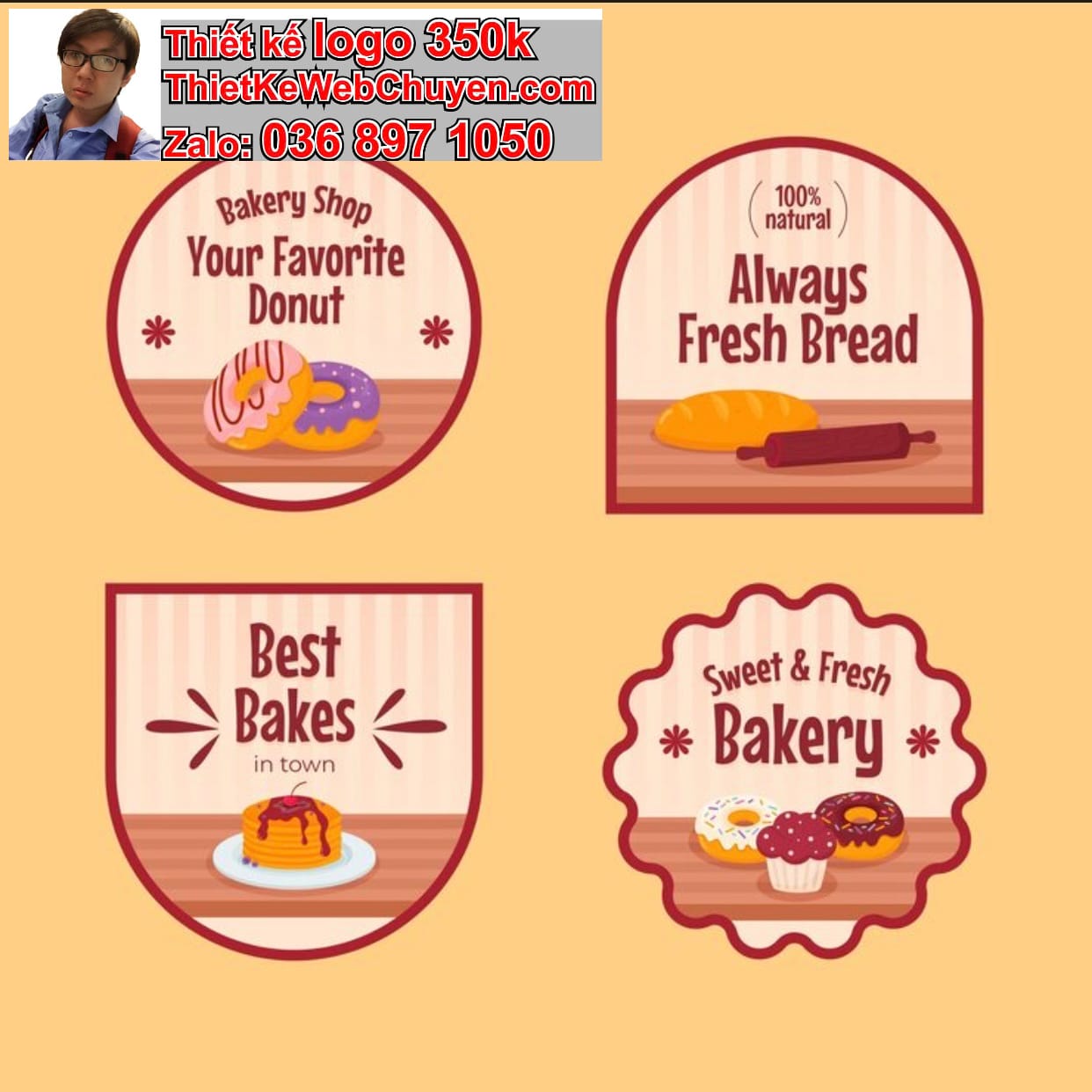 Thiết kế logo công ty bakery giá rẻ