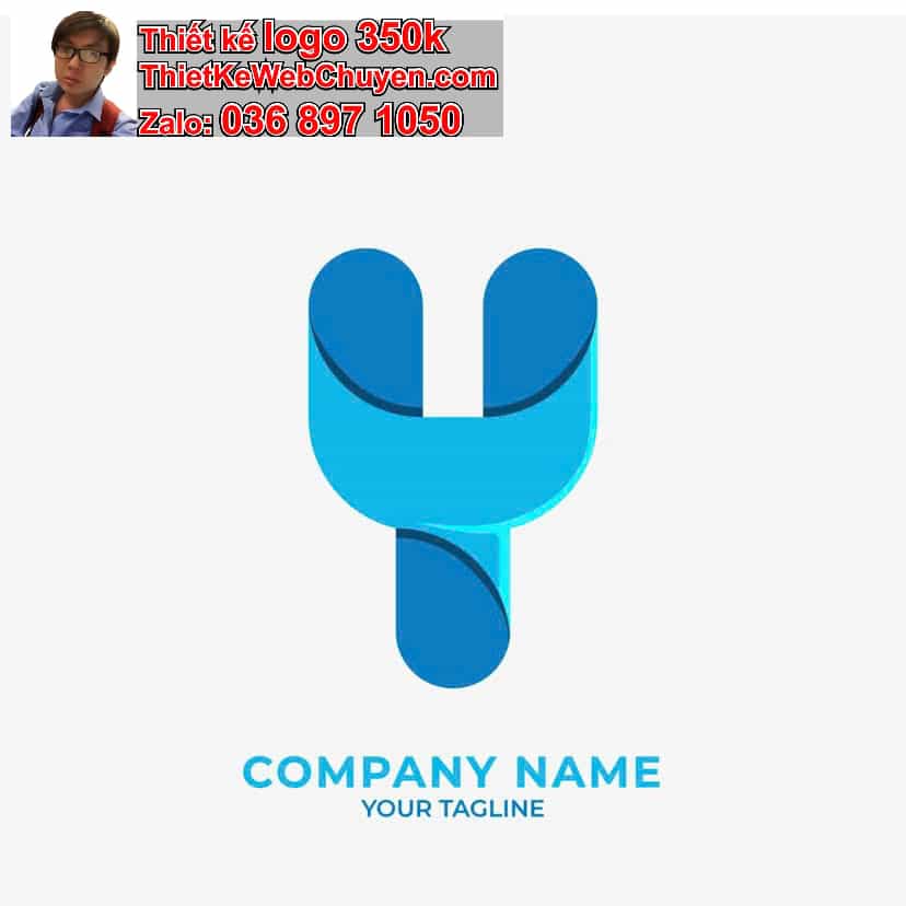 Thiết kế logo công ty chữ Y cách điệu