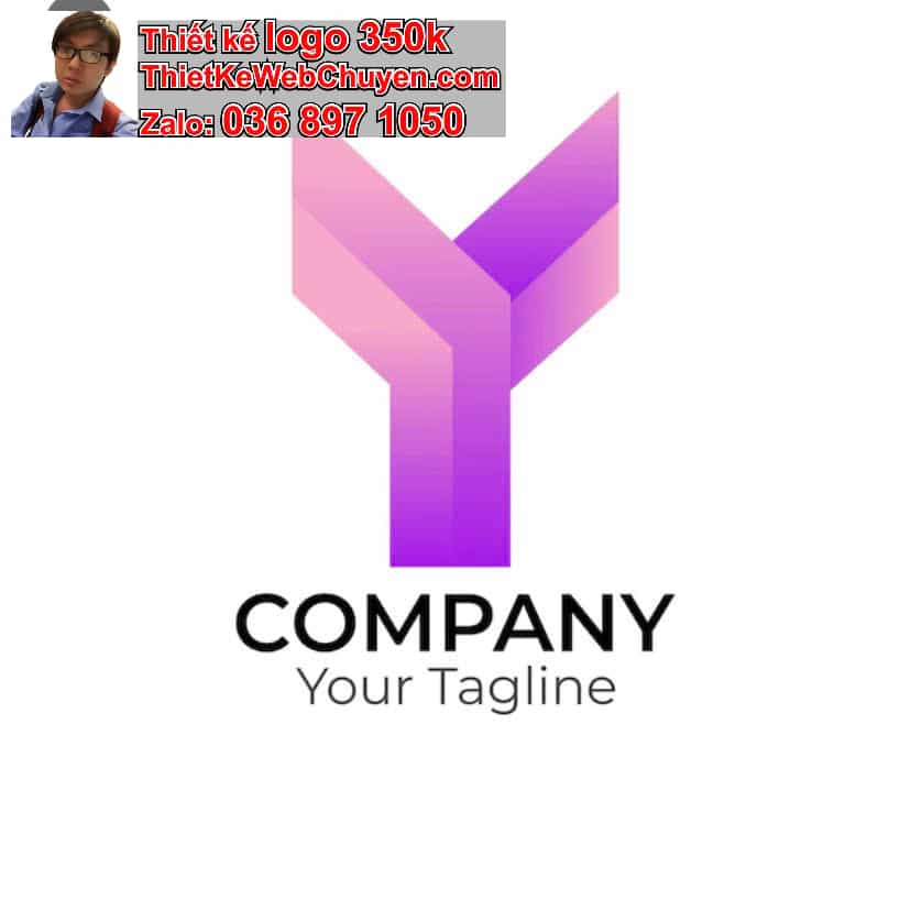 Thiết kế logo công ty chữ Y cách điệu