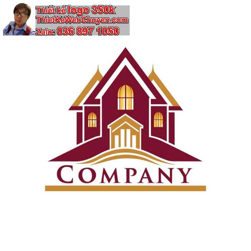 Thiết kế logo công ty ngôi nhà đẹp 