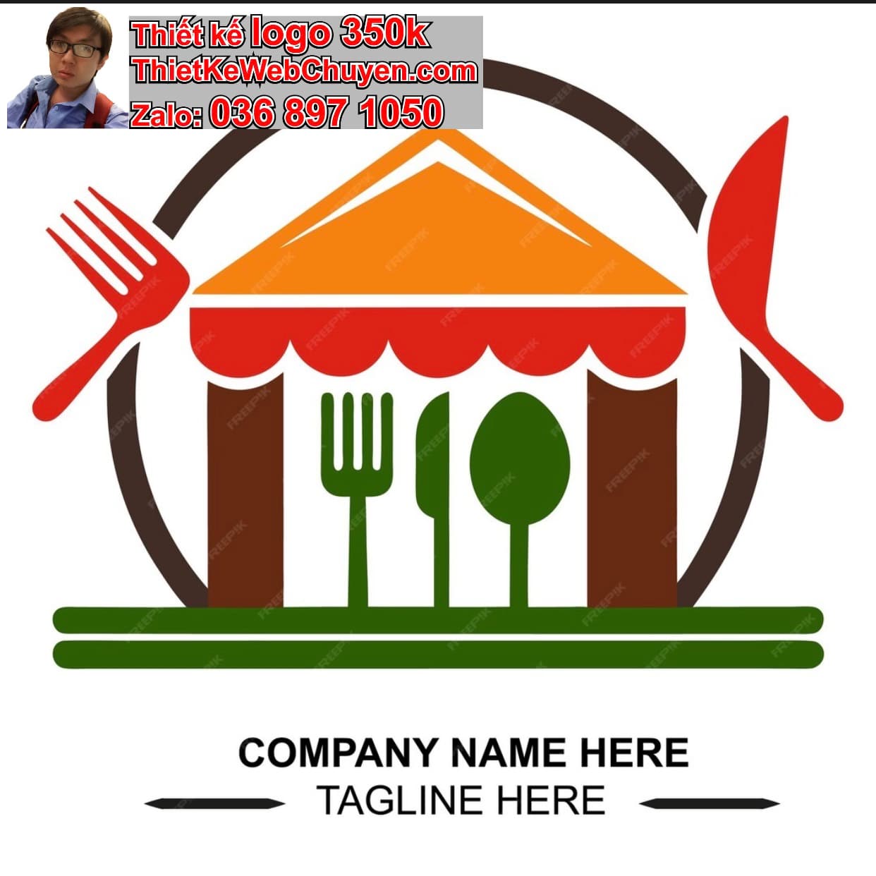 Thiết kế logo công ty nhà hàng giá rẻ