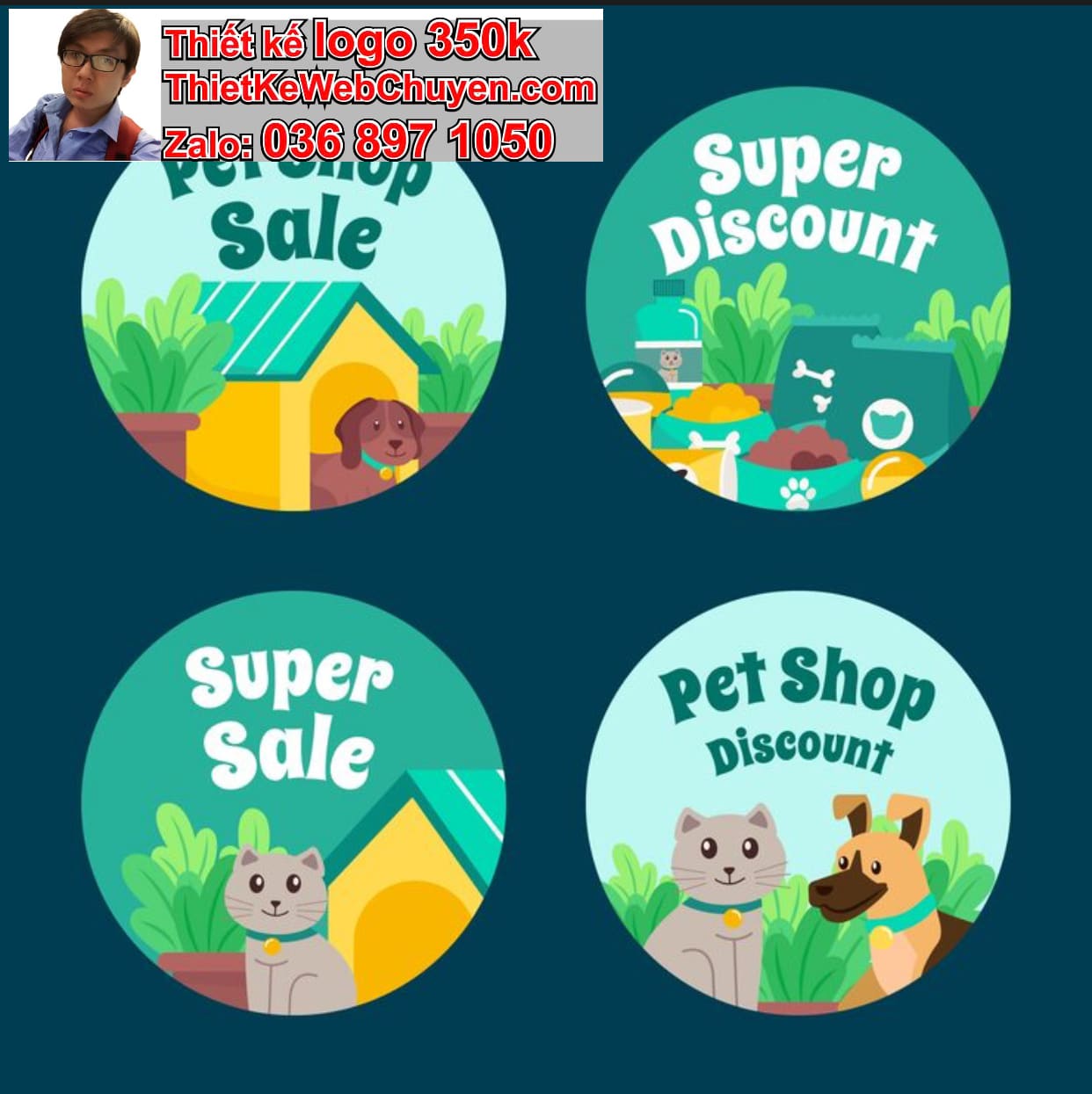 Thiết kế logo công ty pet shop giá rẻ