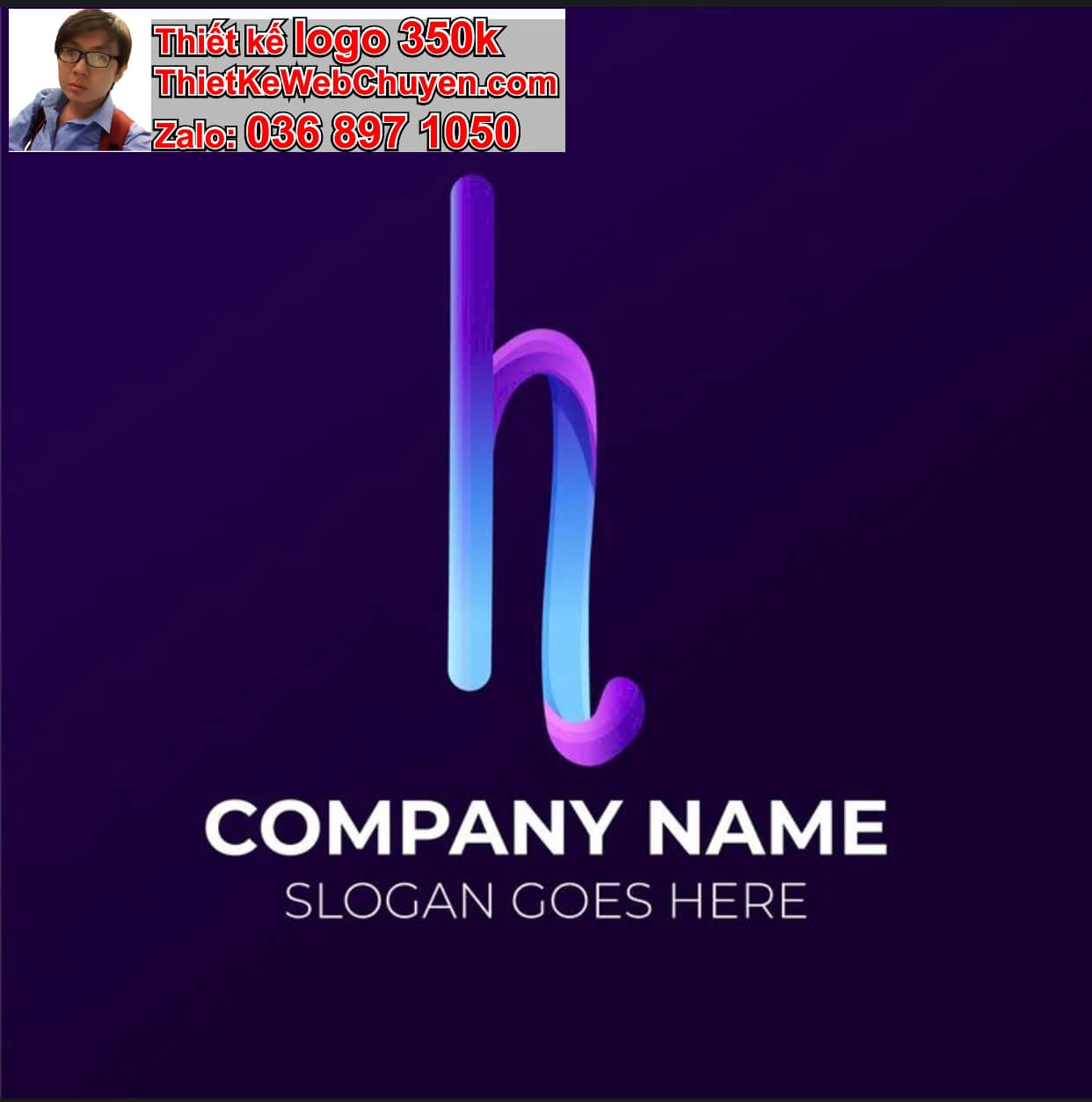 Thiết kế logo công ty tên Huy