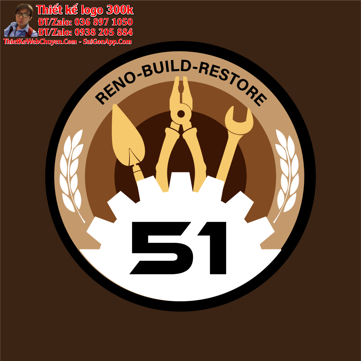 Thiết kế logo construction 51