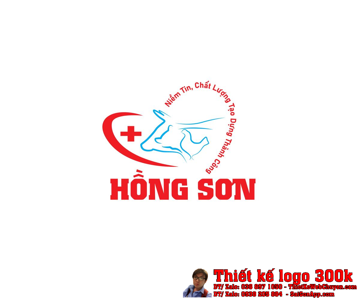 Thiết kế logo cửa hàng thuốc thú y Hồng Sơn Thiết kế logo cửa hàng thuốc thú y Hồng Sơn