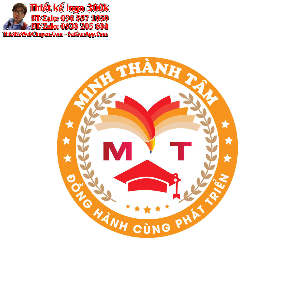 Thiết kế logo đào tạo ngoại ngữ Minh Thành Tâm