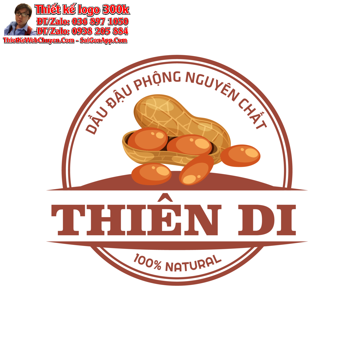 Thiết kế logo dầu đậu phộng Thiên Di
