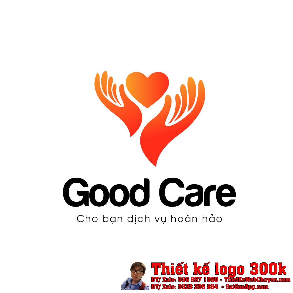 Thiết kế logo dịch vụ chăm sóc Goodcare chuyên nghiệp và ấn tượng