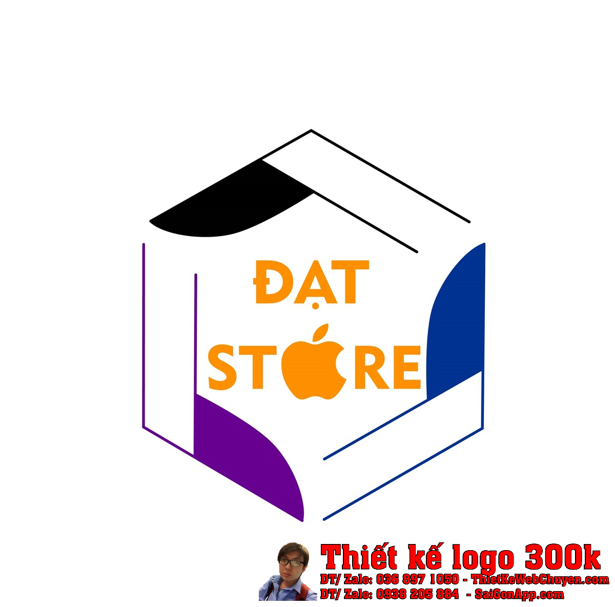 Thiết kế logo điện thoại ĐẠT STORE Thiết kế logo điện thoại ĐẠT STORE
