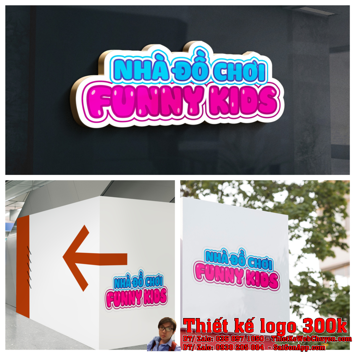 Ứng dụng Thiết kế logo đồ chơi trẻ em Nhà đồ chơi Funny Kids