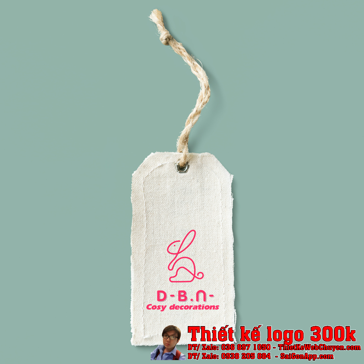 Thiết kế logo đồ decor trang trí công ty DBN trên nền trắng