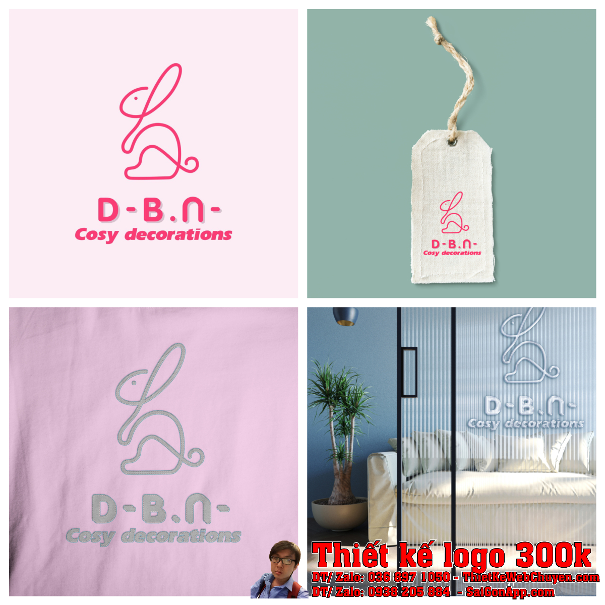 Chi tiết Thiết kế logo đồ decor trang trí công ty DBN