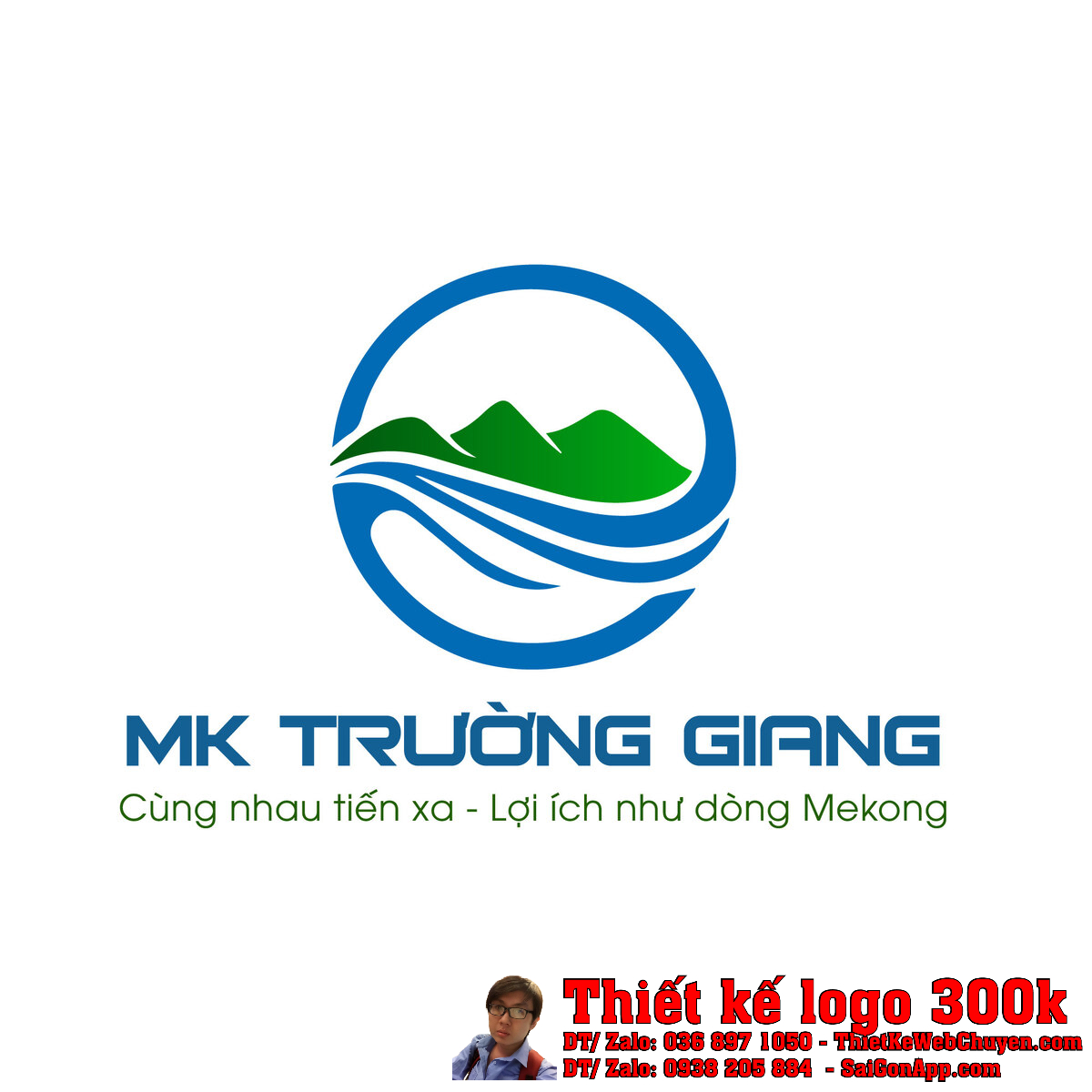 Thiết kế logo đồ điện phụ tùng nông nghiệp công ty MK Trường Giang bản chính