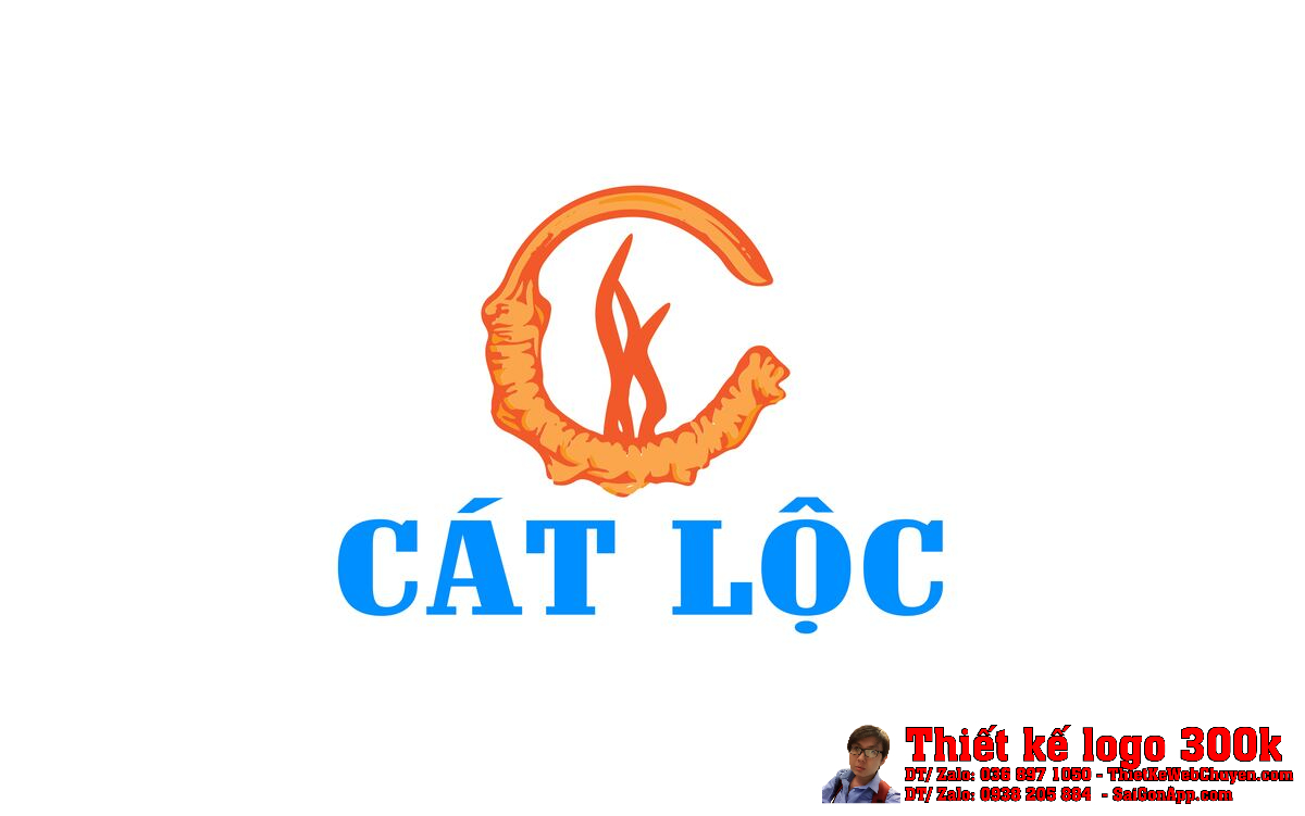 Thiết kế logo đông trùng hạ thảo CÁT LỘC Thiết kế logo đông trùng hạ thảo CÁT LỘC