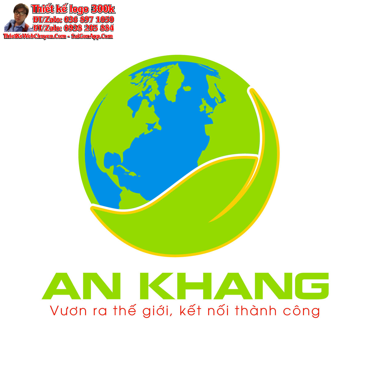 Thiết kế logo du học và cung ứng nhân lực An Khang