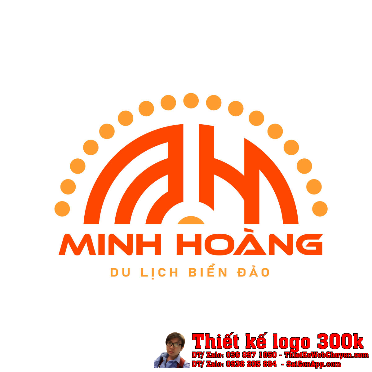 Thiết kế logo du lịch biển đảo Minh Hoàng