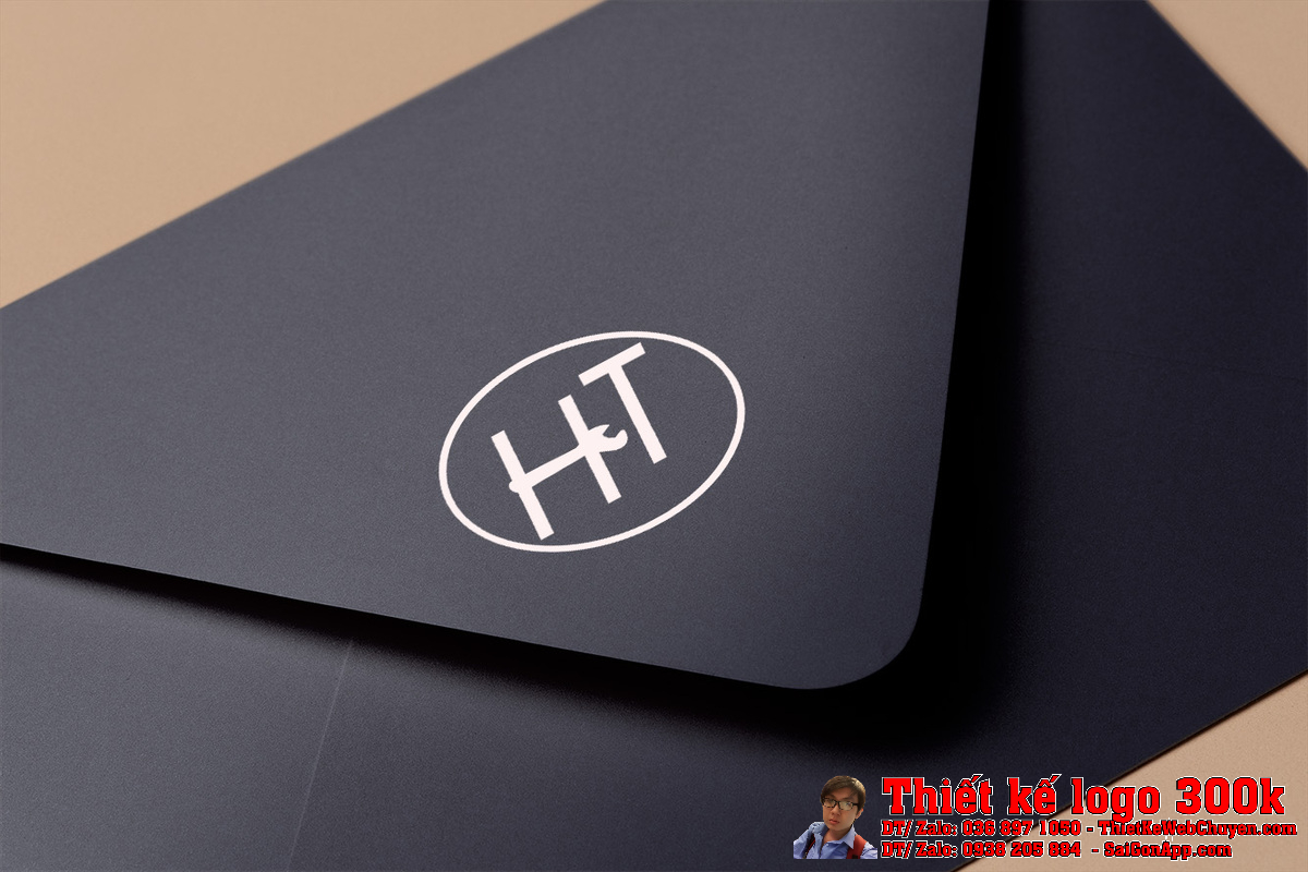 Thiết kế logo dụng cụ cơ khí HandTools phối cảnh văn phòng