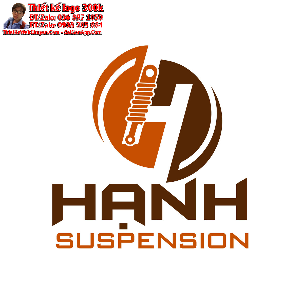 Thiết kế logo giảm xóc ô tô, xe máy Hạnh