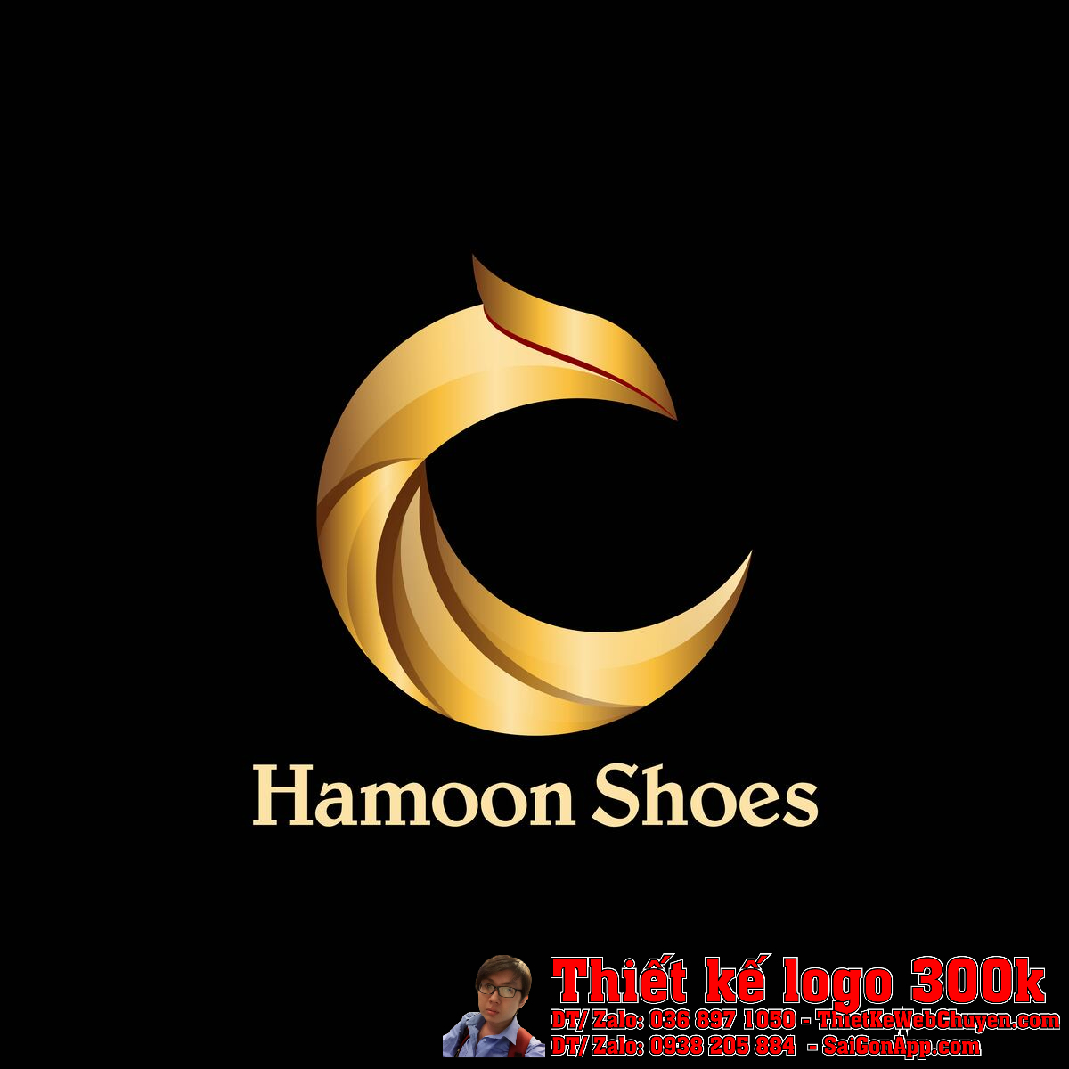 Thiết kế logo giày dép Hamoon Shoes bản chuẩn