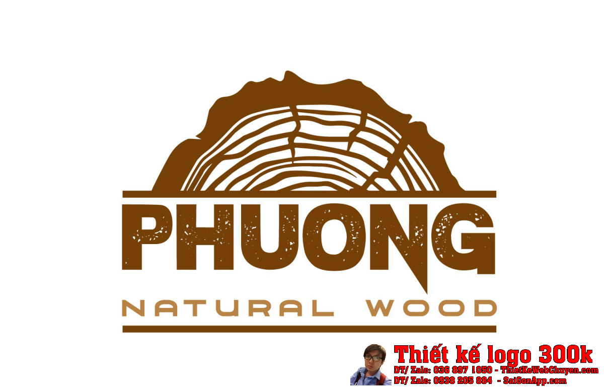 Thiết kế logo gỗ PHUONG NATURAL WOOD