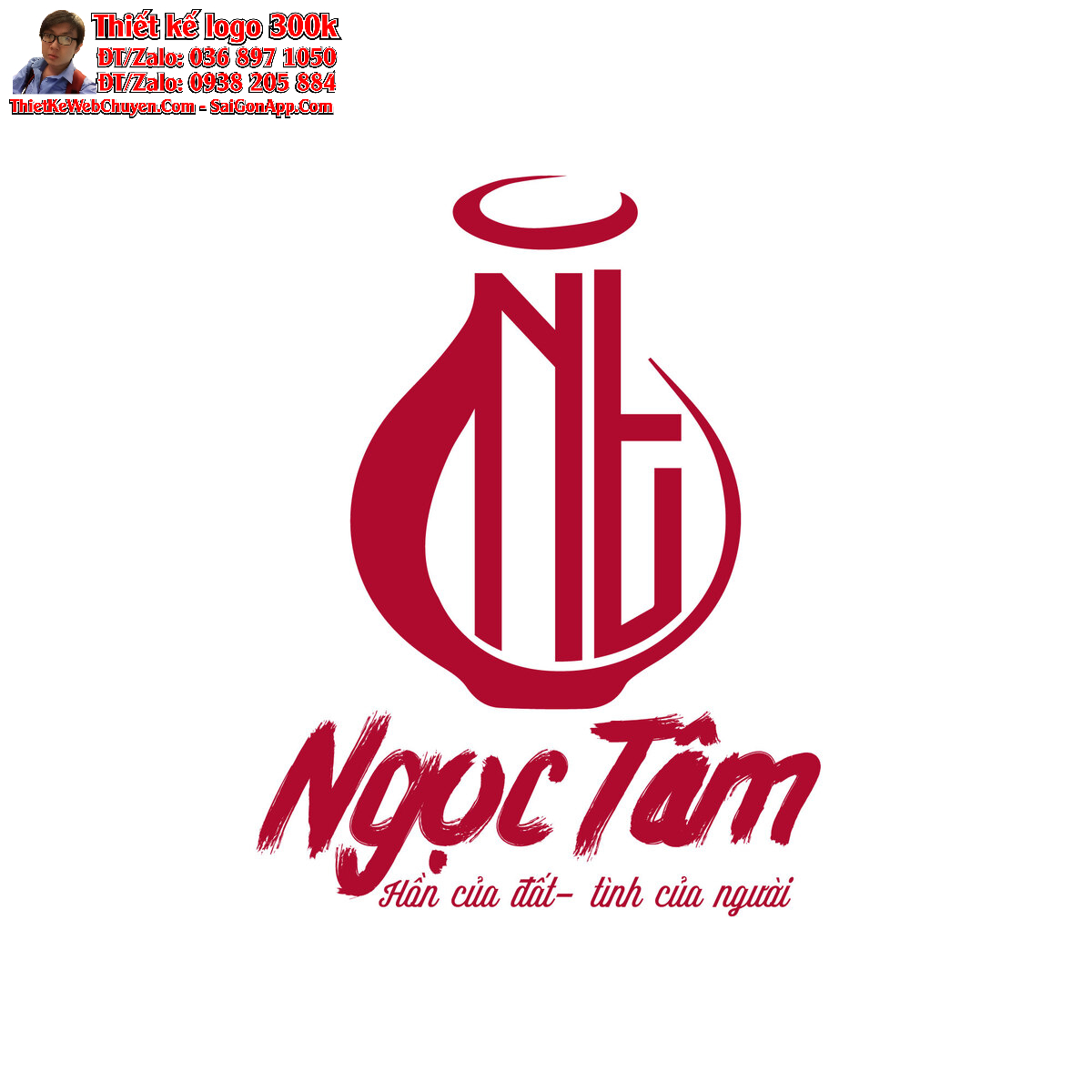 Thiết kế logo gốm sứ Ngọc Tâm