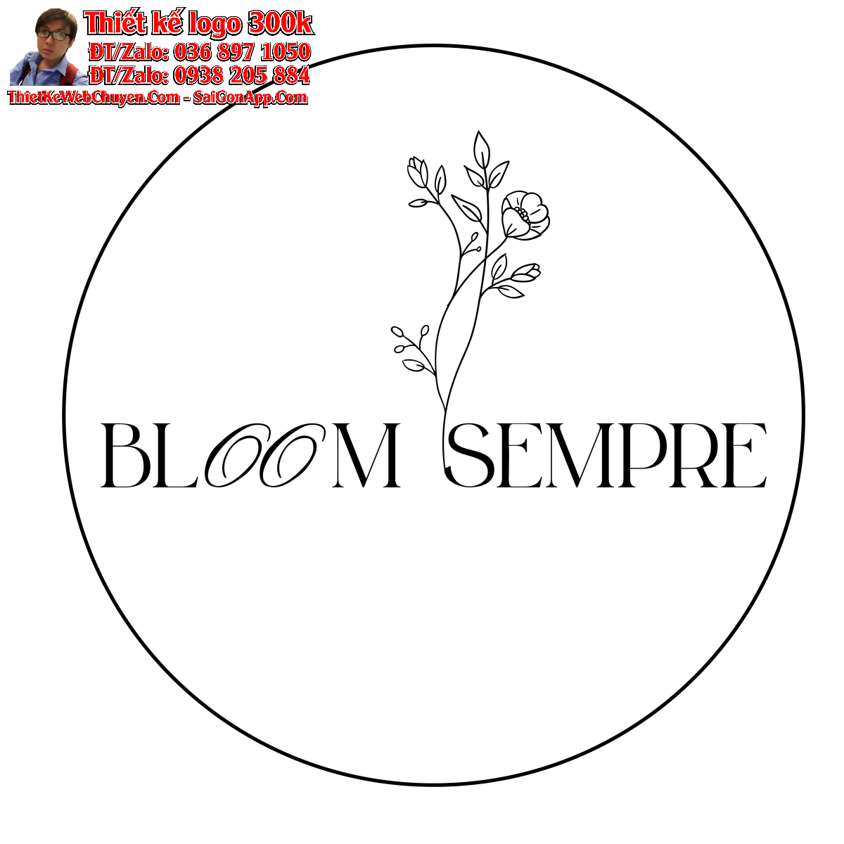 Thiết kế logo hoa giả Bloom Sempre