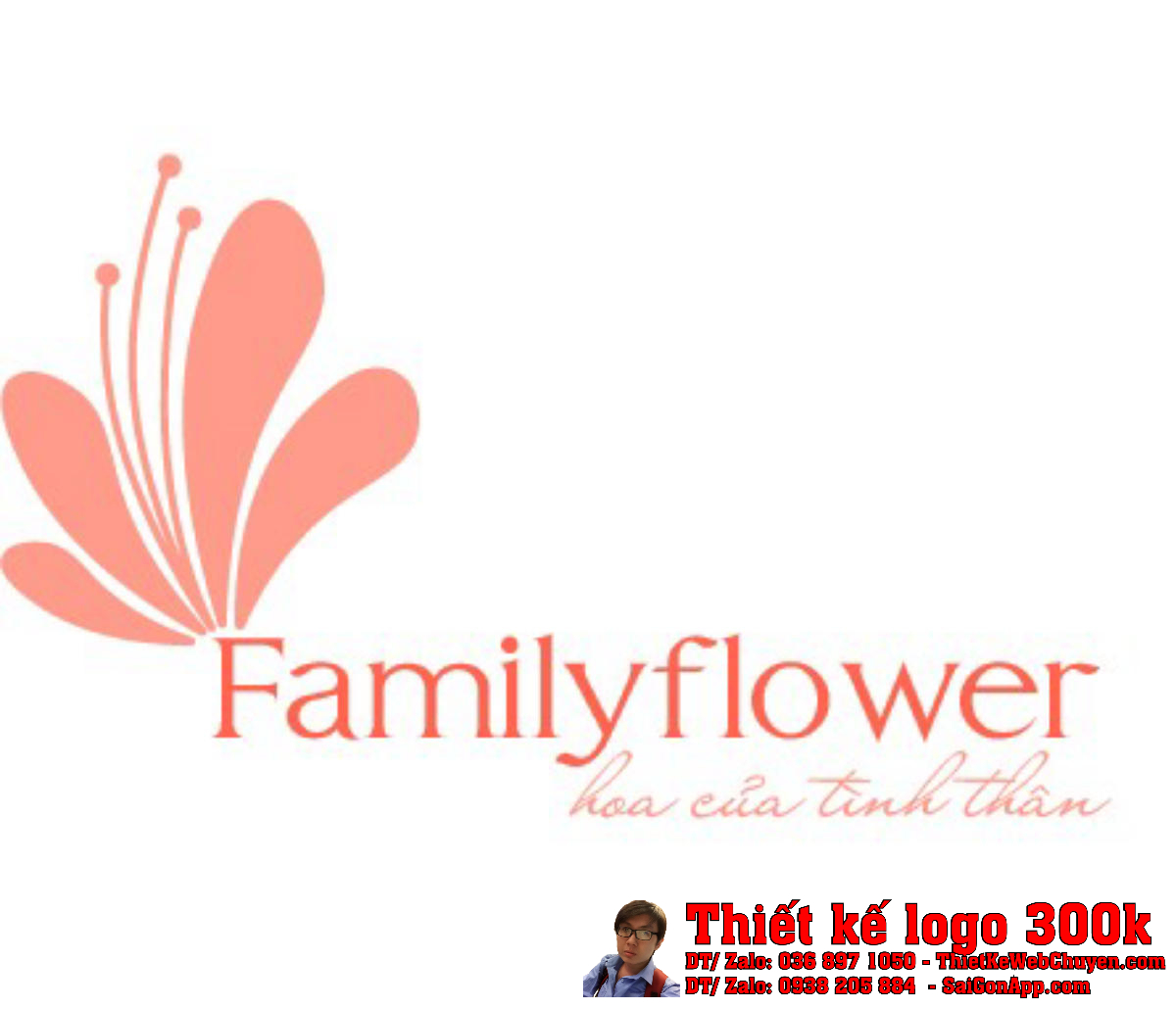 Thiết kế logo hoa tươi Familyflower Thiết kế logo hoa tươi Familyflower