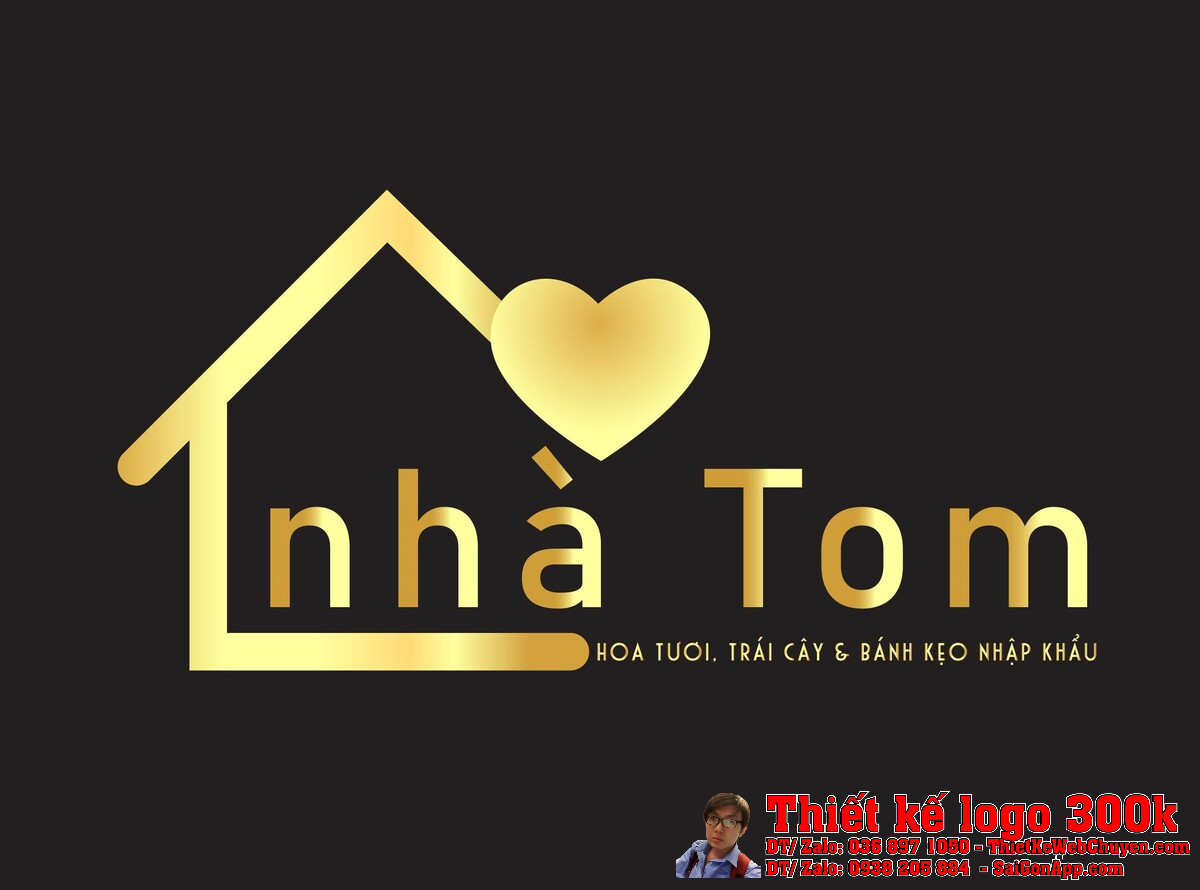 Thiết kế logo hoa trái cây bánh nhập khẩu Nhà Tom Thiết kế logo hoa trái cây bánh nhập khẩu Nhà Tom