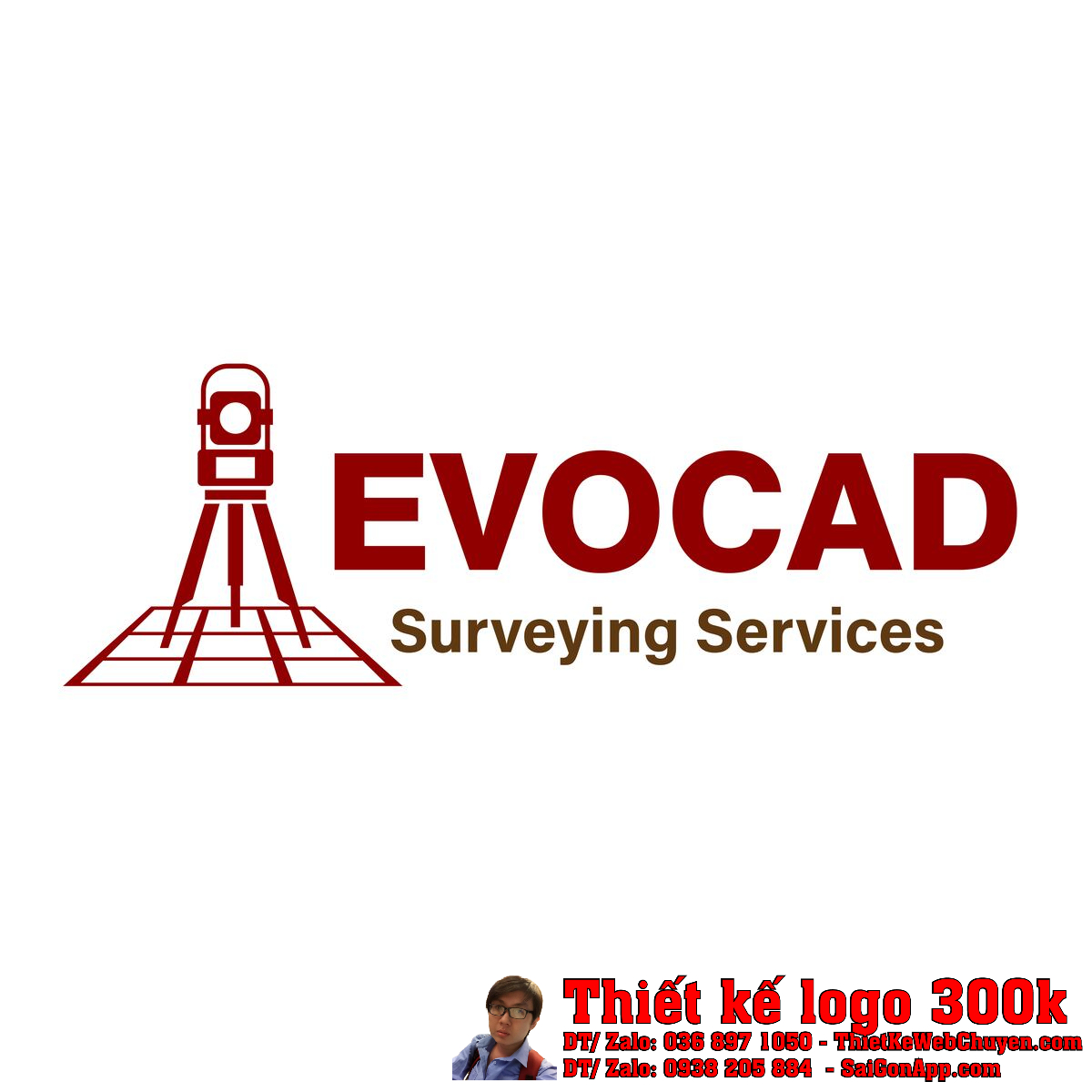 Thiết kế logo khảo sát địa hình EVOCAD Thiết kế logo khảo sát địa hình EVOCAD