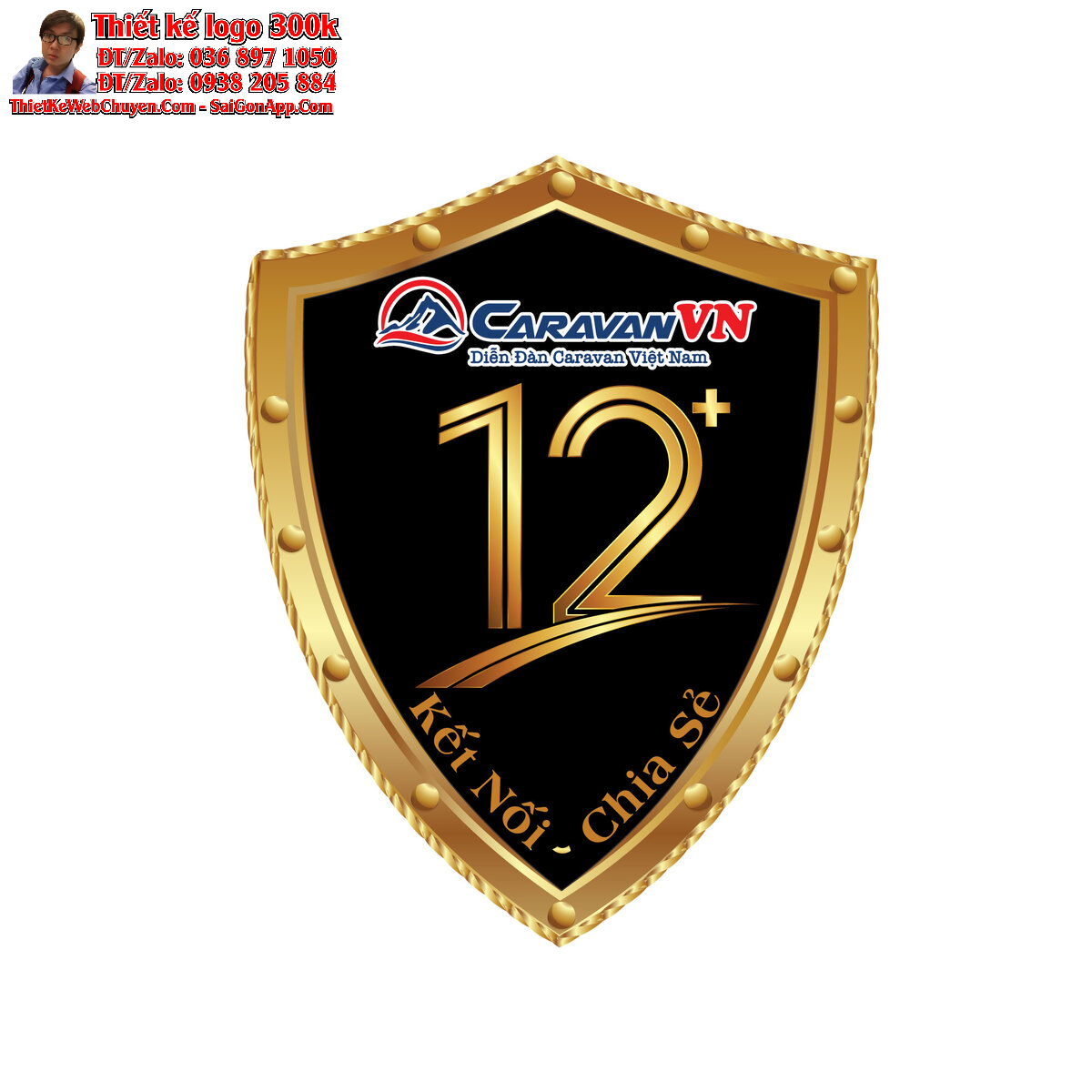 Thiết kế logo kỉ niệm 12+ - CELEBRATING