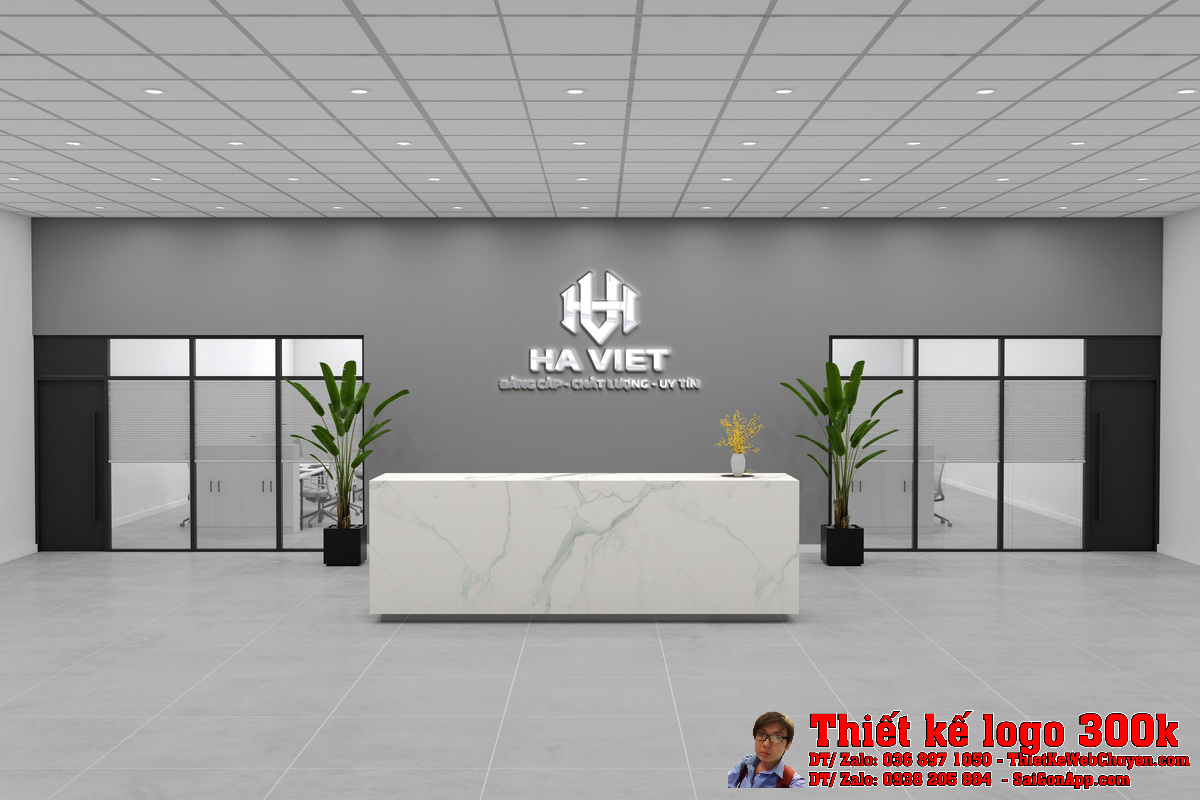 Thiết kế logo kiến trúc công ty TNHH DVTM HA VIET Ứng dụng Thiết kế logo kiến trúc công ty TNHH DVTM HA VIET trên hồ sơ dự án